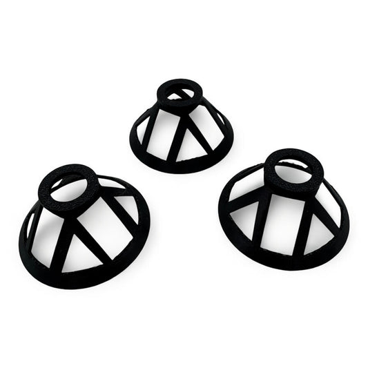 Reef-Safe Coral Frag Plug Stand – Black, 50mm Diameter, Holds Coral Frag Plugs in Sand – PETG Material.  Pack of 3.