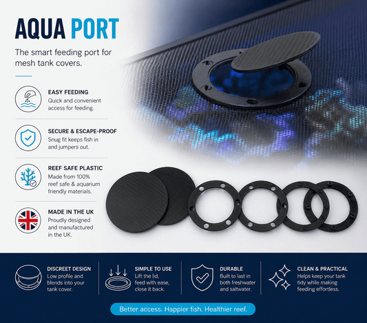 AquaPort Twin Pack Feeding Portal for Mesh Aquarium Lids - Vision3D